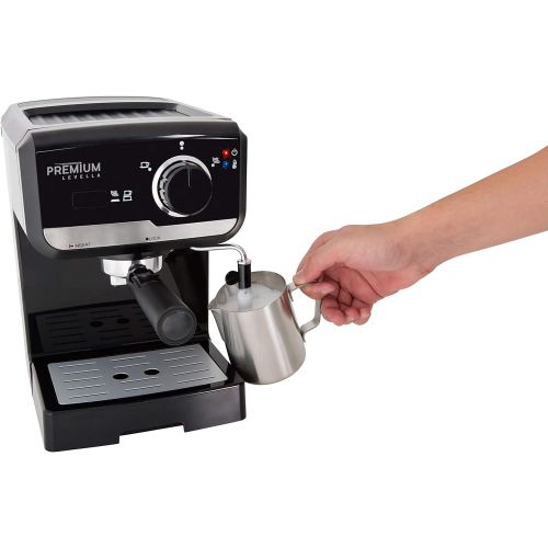  15 Bar Espresso Machine, Premium Lavella, Espresso and Cappuccino Maker with Stainless Steel Milk Frother, PEM1505B, Black