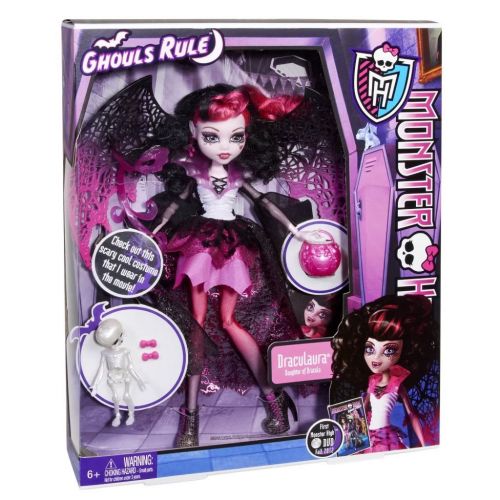  4KIDS Toy / Game Coolest Monster High Ghouls Rule Draculaura Doll With Killer Hairstyles, Sparkles And Accessories