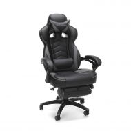 Homall RESPAWN-110 Racing Style Gaming Chair - Reclining Ergonomic Leather Chair with Footrest, Office Or Gaming Chair (RSP-110-GRY)