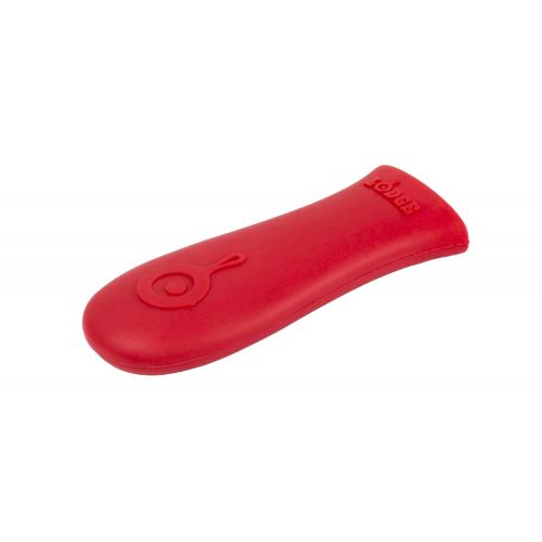 롯지 Lodge Bratpfanne aus Gusseisen mit rotem Mini-Silikongriffhalter, 20,3 cm 10.25 Skillet with Handle Holder Red Silicone