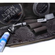 Habitoux DOPP Kit Toiletry Travel Bag for Men and Women YKK Zipper Canvas & Leather. (Large, Khaki)