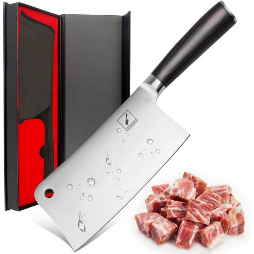  [아마존핫딜][아마존 핫딜] Imarku Cleaver Knife 7 Inch German High Carbon Stainless Steel Chopper Knife for Home Kitchen and Restaurant with Comfotable Handle