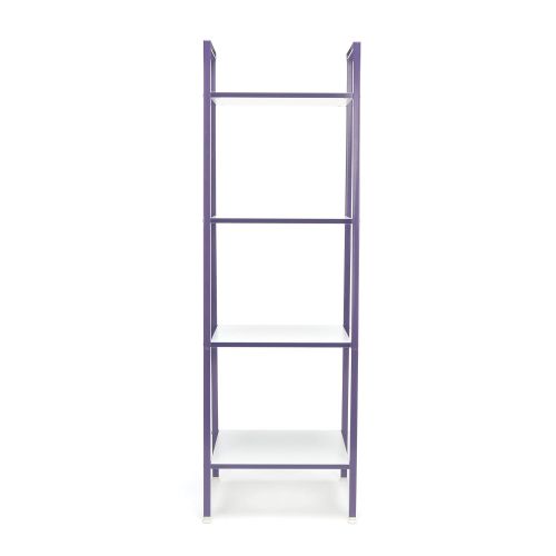  OFM Essentials 4-Shelf Ladder Bookcase - Modern Free Standing Bookshelf, Natural/White (ESS-1045-WHT-NAT)