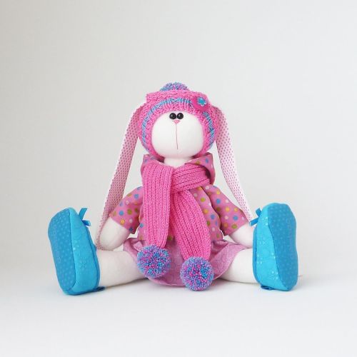  Stuffed bunny doll 14.5 inch, handmade by ZuzuHappyToys