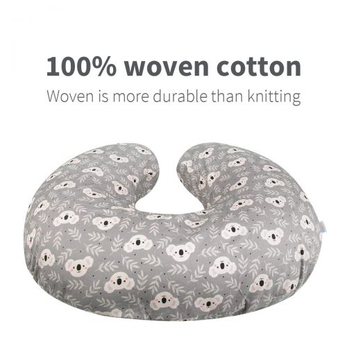  [아마존베스트]ALVABABY Nursing Pillow Cover Slipcover,100% Organic Cotton,Soft and Comfortable,Feathers Design,Maternity Breastfeeding Newborn Infant Feeding Cushion Cover,Baby Shower Gift ZT-Z2