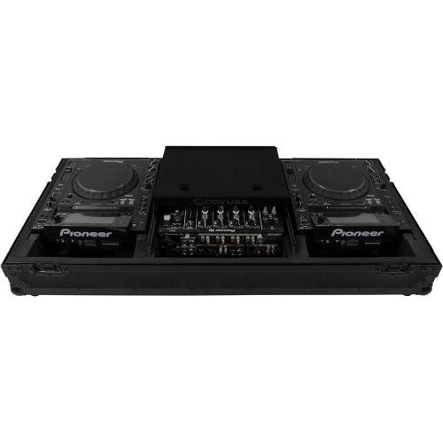  ODYSSEY Odyssey FZGSL12CDJWRBL - All Black 12 DJ Mixer & Large Format Tabletop Player Coffin