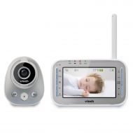 VTech VM342-2 Video Baby Monitor with 170-Degree Wide-Angle Lens for Panoramic View, Night Vision, Talk-back Intercom & 1,000 feet of Range with 2 Cameras