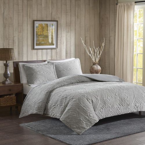  Woolrich Teton KingCal King Size Quilt Bedding Set - Grey, Embroidered  3 Piece Bedding Quilt Coverlets  Ultra Soft Microfiber Bed Quilts Quilted Coverlet