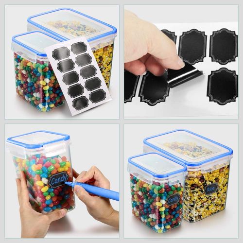  Cereal Container Food Storage Containers - Blingco Airtight Storage Containers (Set of 9) Large Dry Food Storage Containers for Flour Sugar Cereal - Airtight, Leakproof with Lids -