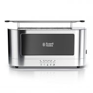 Russell Hobbs 2-Slice Glass Accent Long Toaster, Black & Stainless Steel, TRL9300BKR