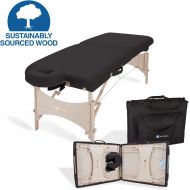 EARTHLITE Portable Massage Table HARMONY DX  Eco-Friendly Design, Hard Maple, Superior Comfort, Deluxe Adjustable Face Cradle, Heavy-Duty Carry Case (30 x 73)