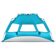 Alvantor Beach Tent Umbrella Outdoor Sun Shelter Cabana Automatic Pop Up UPF 50+ Sun Shade Portable Camping Hiking Canopy Easy Setup Windproof Patent Pending 3 or 4 Person
