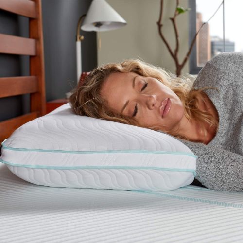 템퍼페딕 Tempur-Pedic TEMPUR-Adapt ProHi Queen Size Pillow, for Sleeping, Medium Support, High Profile Washable Cover, Assembled in The USA, 5 YR Warranty