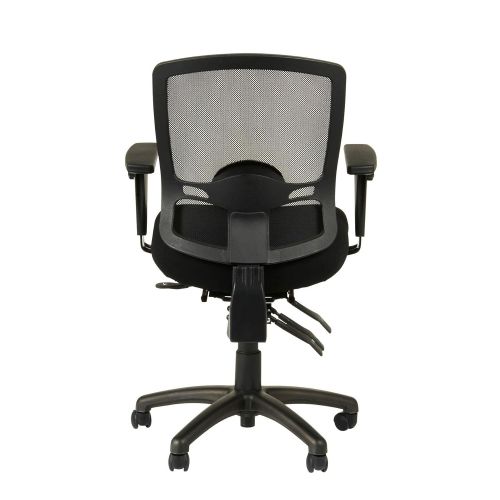  Alera Etros Series Petite Mid-Back Multifunction Mesh Chair, Black