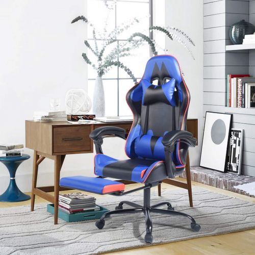  House in Box Reclining Gaming Chair Ergonomic Computer Desk Chairs Swivel Racing Chair with Footrest