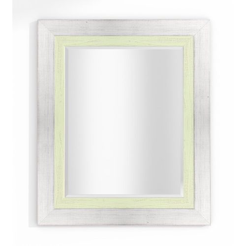  LND Reflections Framed Beveled Mirror - 30x36 or 32x44 - 12 Colors (32 x 44, Marshmallow White/Alabama Red)