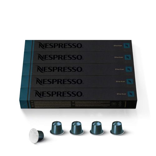 네스프레소 Nespresso Capsules OriginalLine, Dharkan Intenso, Dark Roast Coffee, 50 Count Coffee Pods, Brews 1.35oz
