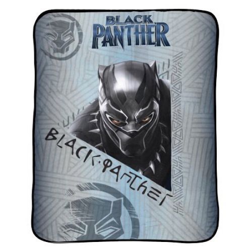 마블시리즈 Marvel Comics Inc. Marvel Black Panther Silver Tribe Plush Bedding Throw Blanket - 46 x 60