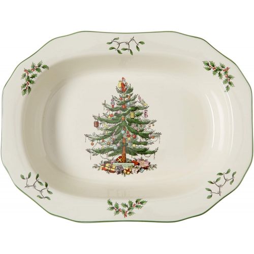  Spode Christmas Tree Open Vegetable Dish , 1 11-12-Inch