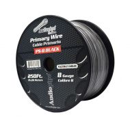 Audiopipe 8 Gauge 250 Feet Black Power Primary Ground Wire Copper Mix Flexible Cable