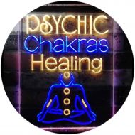 ADVPRO Psychic Chakras Healing Display Shop Dual Color LED Neon Sign Blue & Yellow 12 x 16 st6s34-i3183-by