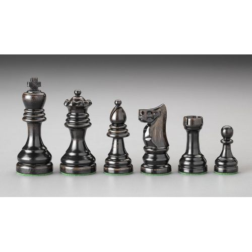  Kurt Meyer Fine Woodworking MapleEbonized Maple Chess Set, 2.75 King
