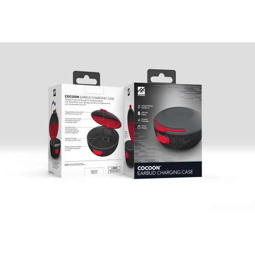  iFrogz 302101284 Audio - Wireless Earbud Charging Case - Portable Power - Dark Grey/Red