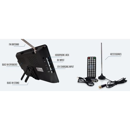  [아마존베스트]Axess TV1703-10 10.1-Inch LCD TV, ATSC Tuner, USB/SD Remote Control