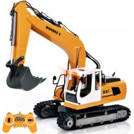 DOUBLE E 17 Channel Remote Control RC Fork Excavator, Construction Grapple Fork Tractor