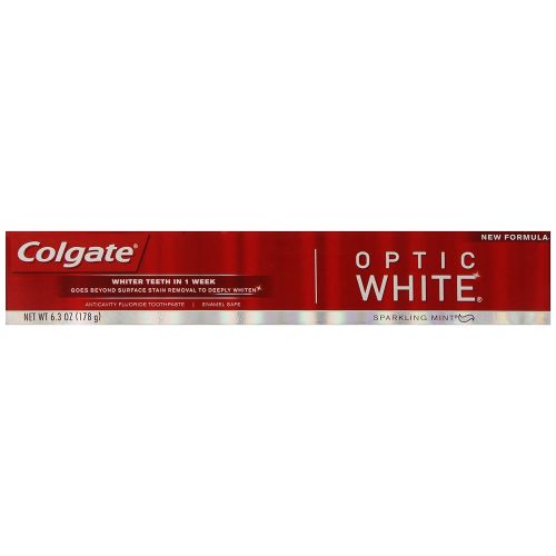  Colgate Optic White Whitening Toothpaste, Sparkling White - 6.3 ounce (6 Pack)