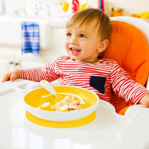 먼치킨 Marke: Munchkin Munchkin Smile n Scoop Kinderteller- und Loeffelset, gelb