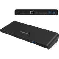 Sabrent 10 Port USB Type-C Triple 4K Display Docking Station with Charging Capacity, Supports USB-C Windows PC ONLY (DS-T4KD)