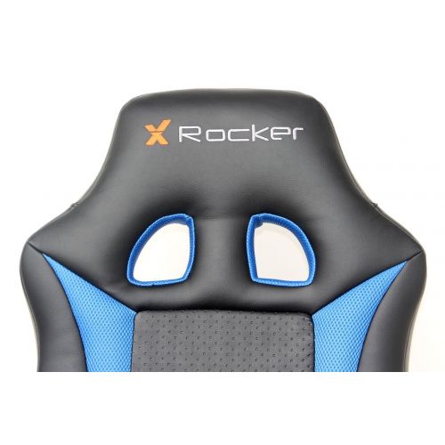  X Rocker Vibe 2.1 Bt 5128201 2.1 Wireless Bluetooth Audi Pedestal Video Gaming Chair, BlackBlue