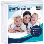 [아마존 핫딜]  [아마존핫딜]Utopia Bedding Zippered Mattress Encasement - Waterproof Mattress Protecter (Full)