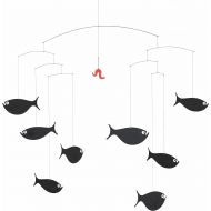 Flensted Mobiles Shoal Of Fish Hanging Mobile - 24 Inches Cardboard