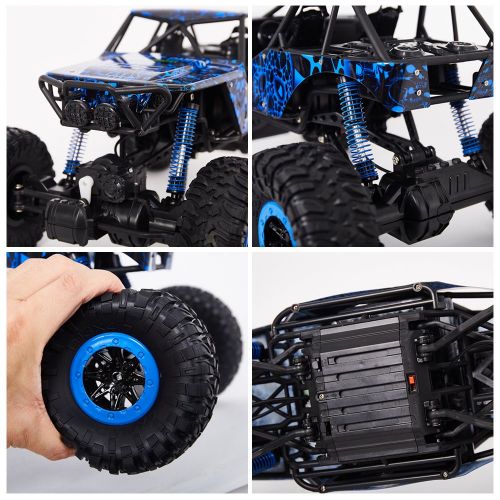  COLORTREE Electric RC Rock Crawler Car 4WD 4 Modes Steering Waterproof 2.4Ghz Radio Control Toy Monster Truck Off Road