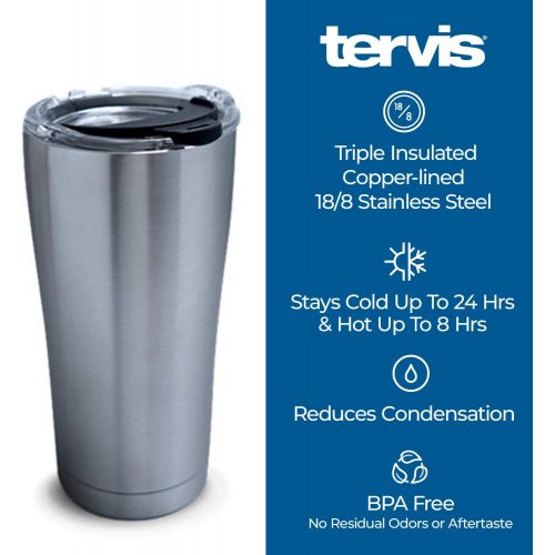  Tervis NHL Detroit Red Wings Ice Stainless Steel Tumbler With Lid, 20 oz, Silver
