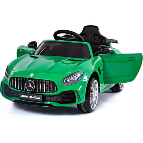  Modern-depo Mercedes Benz AMG GTR Electric Ride On Car With Remote Control For Kids | 12V Power Battery Official Licensed Kid Car To Drive With 2.4G Radio Parental Control Opening Doors Red