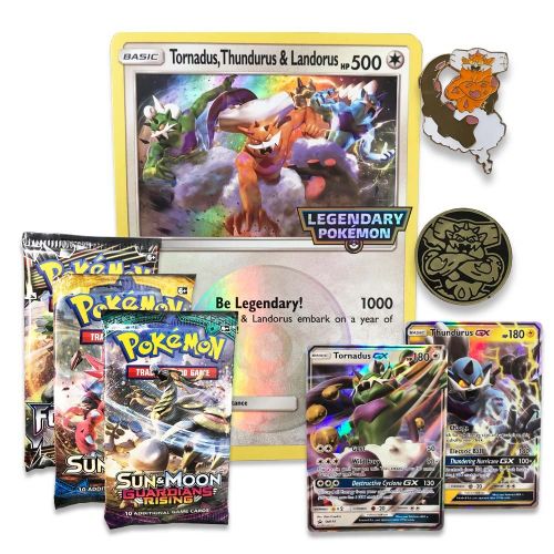 포켓몬 Pokemon TCG: Forces of Nature GX Premium Collection | Collectible Trading Card Set | Features 2 Ultra Rare Foil Promos of Tornadus-GX and Thundurus-GX, 6 Booster Packs, Collectors