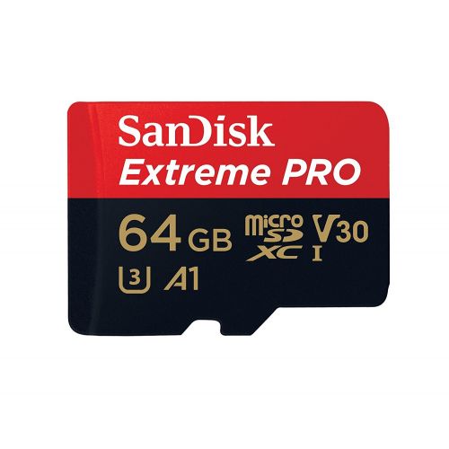 샌디스크 SanDisk 64GB Sandisk Extreme Pro 4K Memory Card works with DJI Mavic Air, Mavic Pro Platinum Quadcopter 4K UHD Video Camera Drone - UHS-1 V30 64G Micro SDXC with Everything But Stromboli (