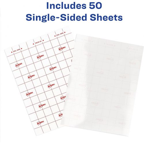  [아마존베스트]Avery Self-Adhesive Laminating Sheets, 9 x 12, Permanent Adhesive, 50 Clear Laminating Sheets (73601)