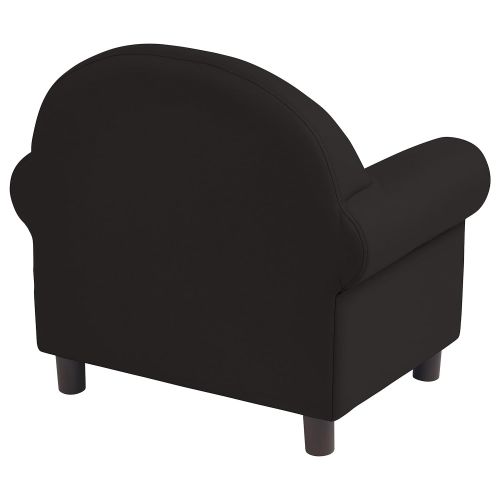  ECR4Kids SoftZone Little Lux Upholstered Pre-School Chair for Kids Room, Black