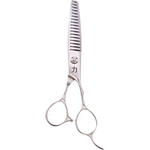  ShearsDirect Japanese 440C Stainless Steel Thinning Shear with 17 Teeth and Tear Drop Handle, 6.0