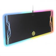 ENHANCE Extra Large LED Gaming Mouse Pad - Hard XXL Desk Mat with 7 RGB Color Modes, High Speed Tracking Surface, Recessed Lighting Controls & Transparent Decals - Extended Pad (29