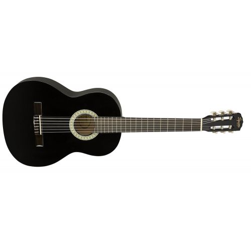  Fender Squier SA-150N Squier Beginner Nylon String Classical Acoustic Guitar - Gloss Black Finish