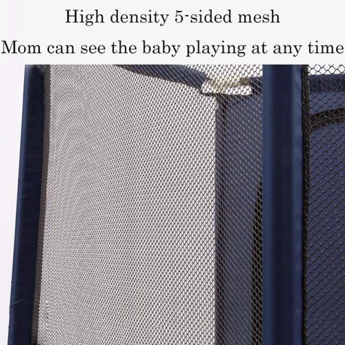  Portable Baby Playpen with Door, 6-Panel Play Yard, Anti-Collision/Anti-Rollover Toddlers Playards