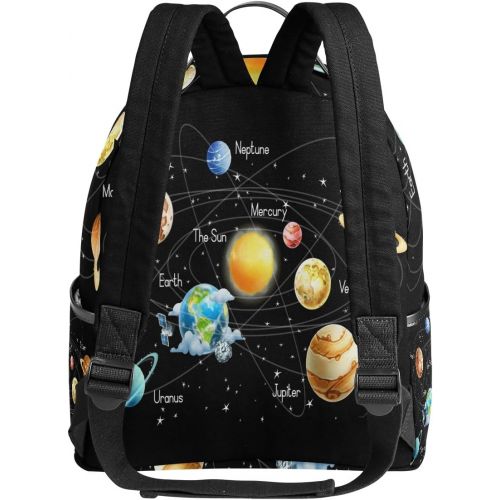  Visit the ALAZA Store Use4 Solar System Space Planet Polyester Backpack School Travel Bag