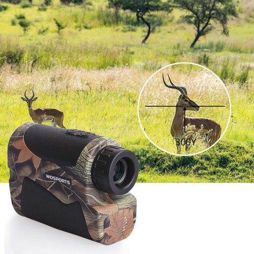  Wosports Hunting Range Finder, Archery Rangefinder for Bow Hunting with Flagpole Lock - Ranging - Speed and Scan