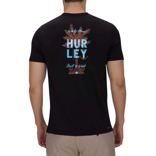  Hurley Mens Dri-fit Wavy Palm Short Sleeve Tee