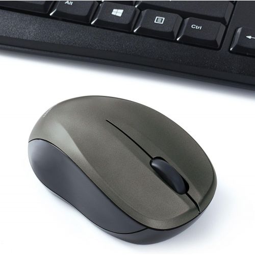  Verbatim Wireless Silent Mouse & Keyboard Combo - 2.4GHz with Nano Receiver - Ergonomic, Noiseless, and Silent for Mac and Windows - Graphite (99779)